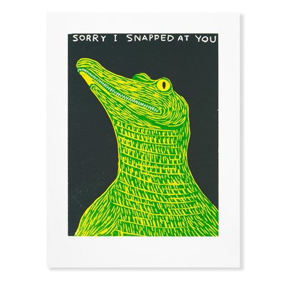 Lot 75 - David Shrigley (British 1968-), 'Sorry I Snapped At You', 2025
