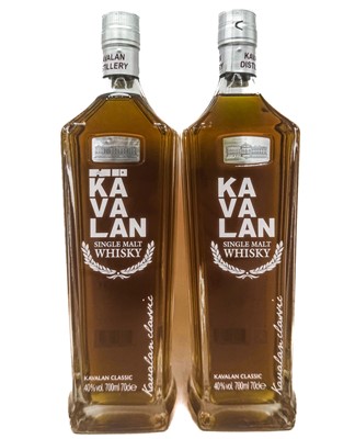 Lot 71 - 2 bottles Kavalan Classic Single Malt