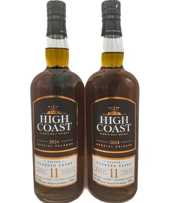 Lot 81 - 2 bottles High Coast 11 Year Old Peated Oloroso Casks