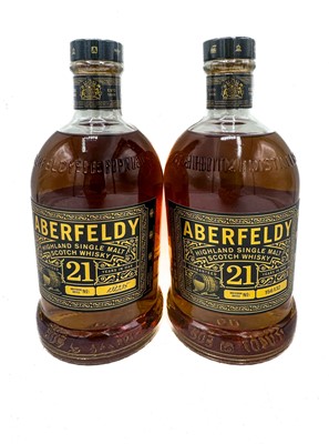 Lot 84 - 2 bottles Aberfeldy 21 Year Old Single Malt Whisky