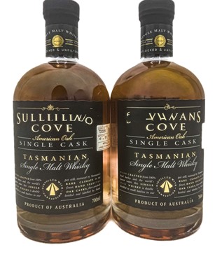 Lot 94 - 2 bottles Sullivan's Cove American Oak Single Cask Ex Bourbon