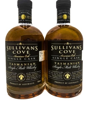 Lot 94 - 2 bottles Sullivan's Cove American Oak Single Cask Ex Bourbon