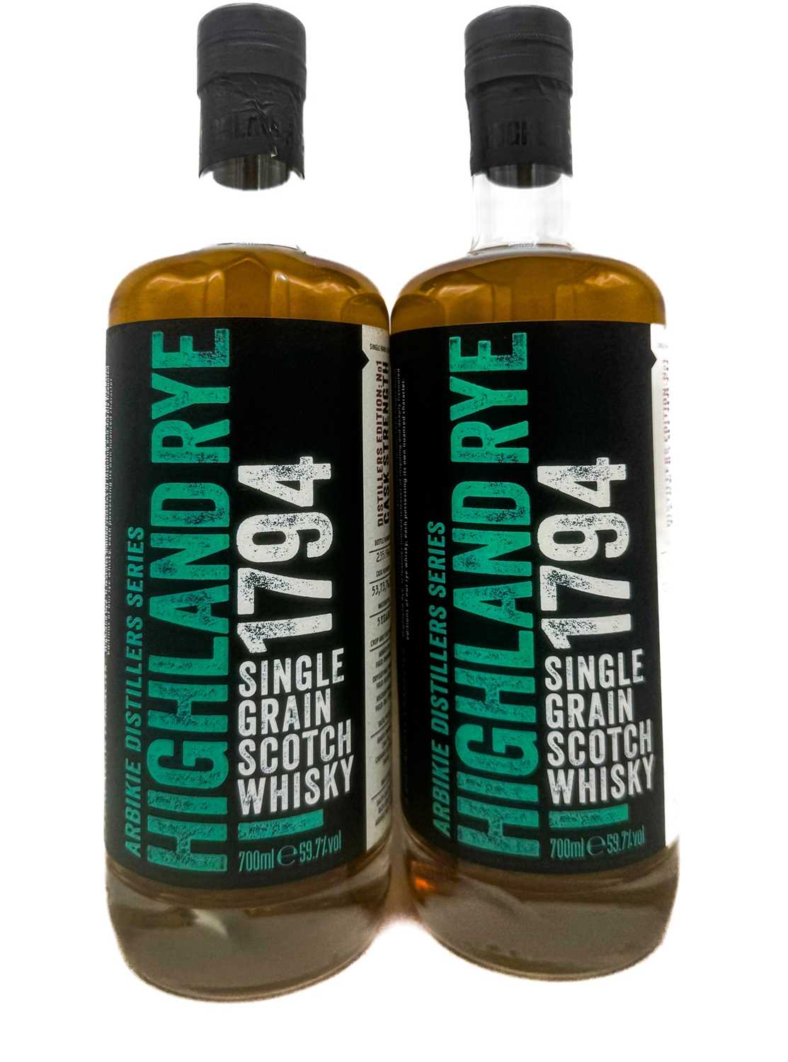 Lot 102 - 2 bottles Arbikie Highland Rye Distillers