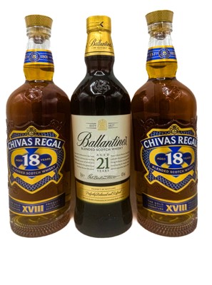 Lot 110 - 5 bottles Mixed Ballantines and Chivas Regal