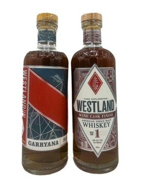 Lot 150 - 2 bottles Mixed Westland American Whiskey