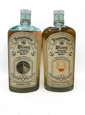 Lot 153 - 2 bottles Mixed Transportation Tasmanian Pot Still Whiskey
