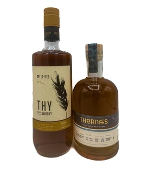 Lot 155 - 2 bottles Mixed Danish Whisky