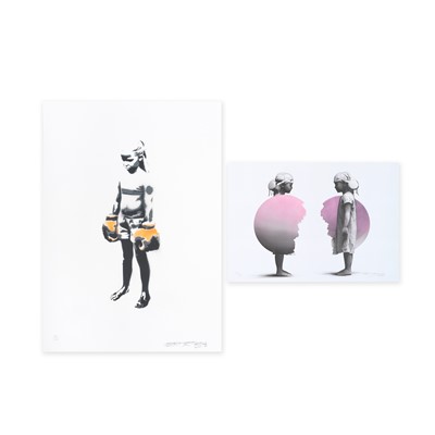 Lot 277 - Schoony (British 1974-), 'Boxer Girl and Double Shield', 2017/2020