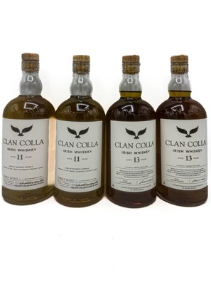Lot 177 - 4 bottles Mixed Clan Colla Irish Whiskey