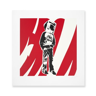 Lot 221 - Blek Le Rat (French 1951-), 'Computer Man (Red)', 2008