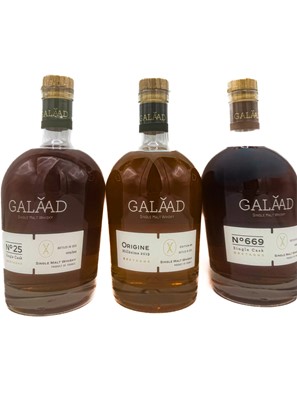 Lot 194 - 3 bottles Galaad Single Malt Whisky