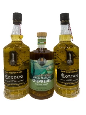 Lot 198 - 3 bottles Mixed French Single Malt Whisky