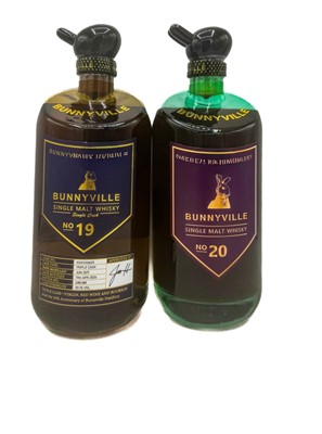 Lot 200 - 2 bottles Mixed Bunnyville Taiwanese Whisky