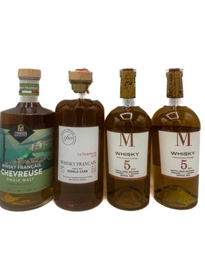 Lot 203 - 4 bottles Mixed French Whisky