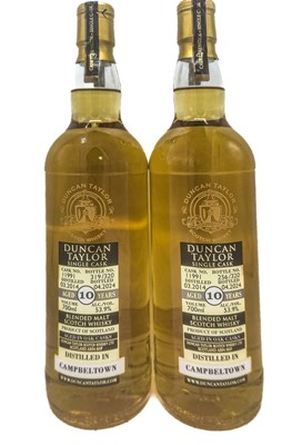Lot 218 - 2 bottles Duncan Taylor 2014 Campbeltown 10YO