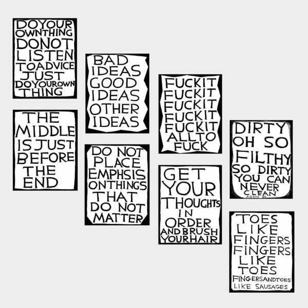 Lot 37 - David Shrigley (British 1968-), 'Slogans To Live By', 2022