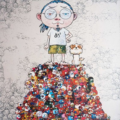 Lot 164 - Takashi Murakami (Japanese 1962-), 'Pom & Me: On the Red Mound of the Dead', 2013