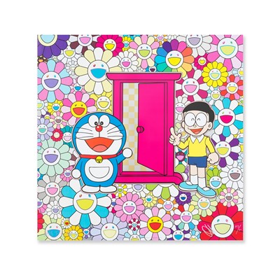 Lot 11 - Takashi Murakami (Japanese 1962-), 'Anywhere Door (Dokodemo Door) In The Field Of Flowers', 2018