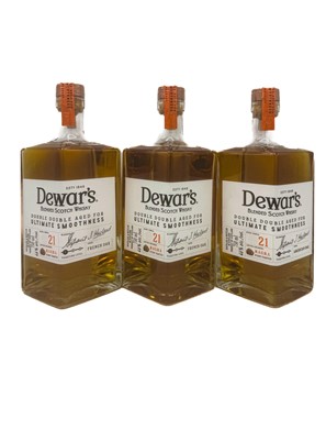 Lot 291 - 3 75cl Mixed Dewar's Double Double 21YO