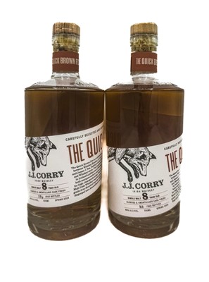 Lot 295 - 2 bottles J J Corry The Quick Brown Fox 8YO Irish Whiskey
