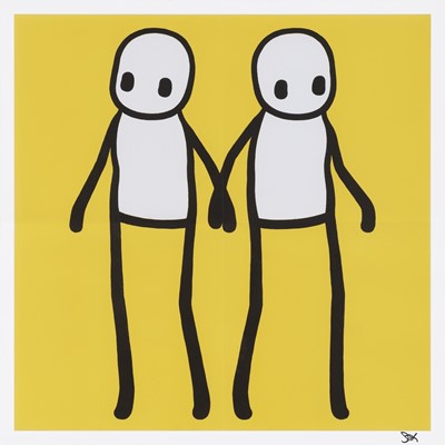 Lot 285 - Stik (British 1979-), 'Holding Hands (Yellow)', 2020