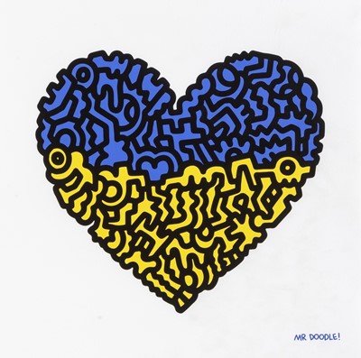 Lot 98 - Mr Doodle (British 1994-), 'Doodle For Ukraine', 2022