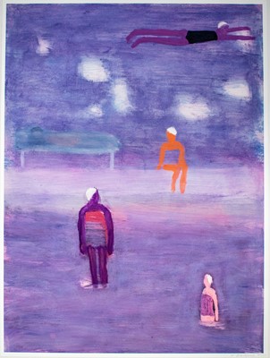 Lot 115 - Katherine Bradford (American 1942-), 'Swimmers In Fog', 2021