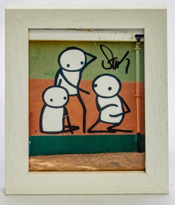 Lot 309 - Stik (British 1979-), 'Untitled (Pizza Box)', 2012