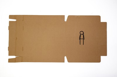 Lot 256 - Stik (British 1979-), 'Untitled (Pizza Box)', 2012
