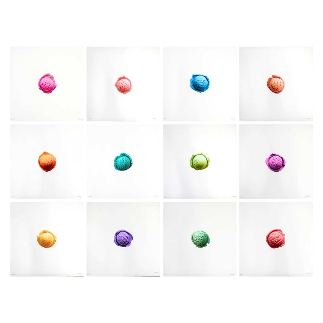 Lot 193 - CJ Hendry (Australian 1988-), 'Ice Cream Scoops', 2025 (12 Works)