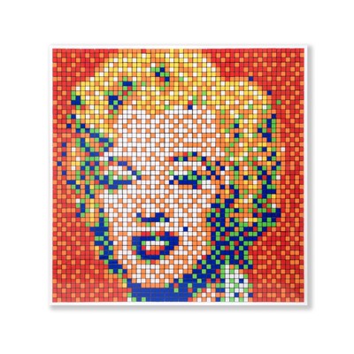 Lot 194 - Invader (French 1969-), 'Rubik Shot Red Marilyn', 2023