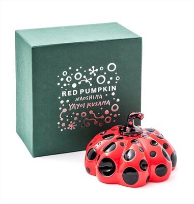 Lot 180 - Yayoi Kusama (Japanese 1929-), ‘Red Pumpkin Naoshima', 2019