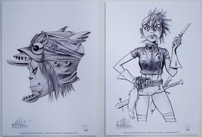 Lot 254 - Jamie Hewlett (British 1968-), 'Tank Girl #1 & Tank Girl #2', 2020