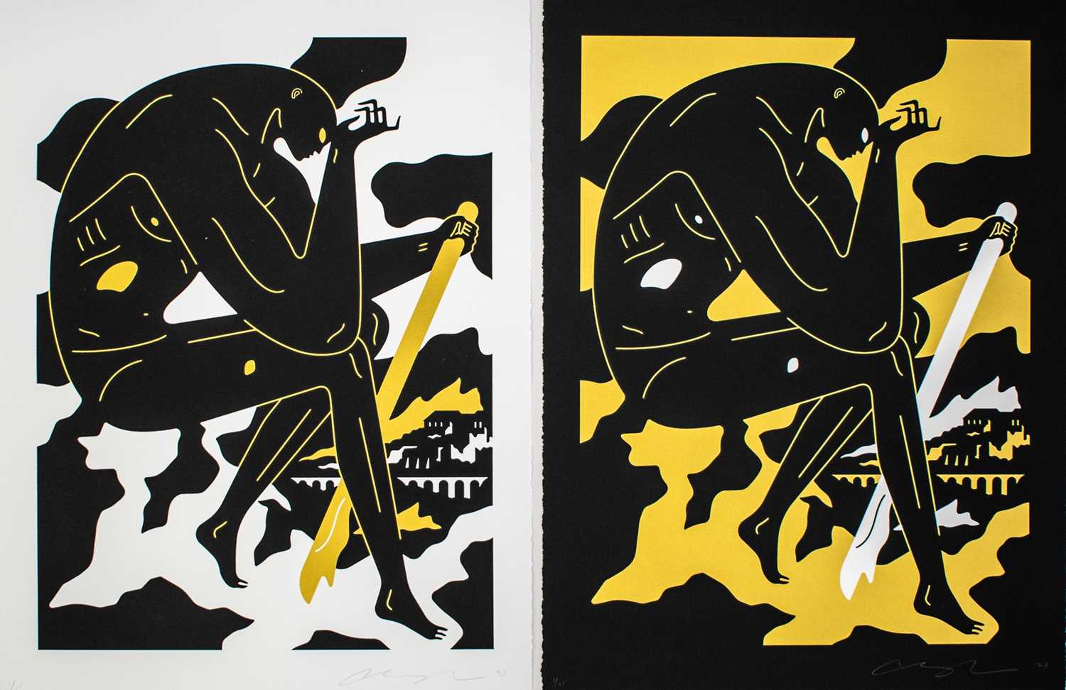 Lot 37 - Cleon Peterson (American 1973-), 'Sorrow (Black & White)', 2023