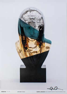 Lot 55 - Daniel Arsham (American 1980-), 'Amalgamized Bust Of Melpomene & Veil', 2023