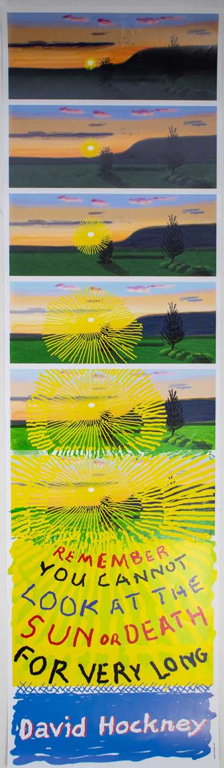 Lot 58 - David Hockney (British 1937-), 'Remember That You Cannot Look At The Sun Or Death For Very Long', 2021