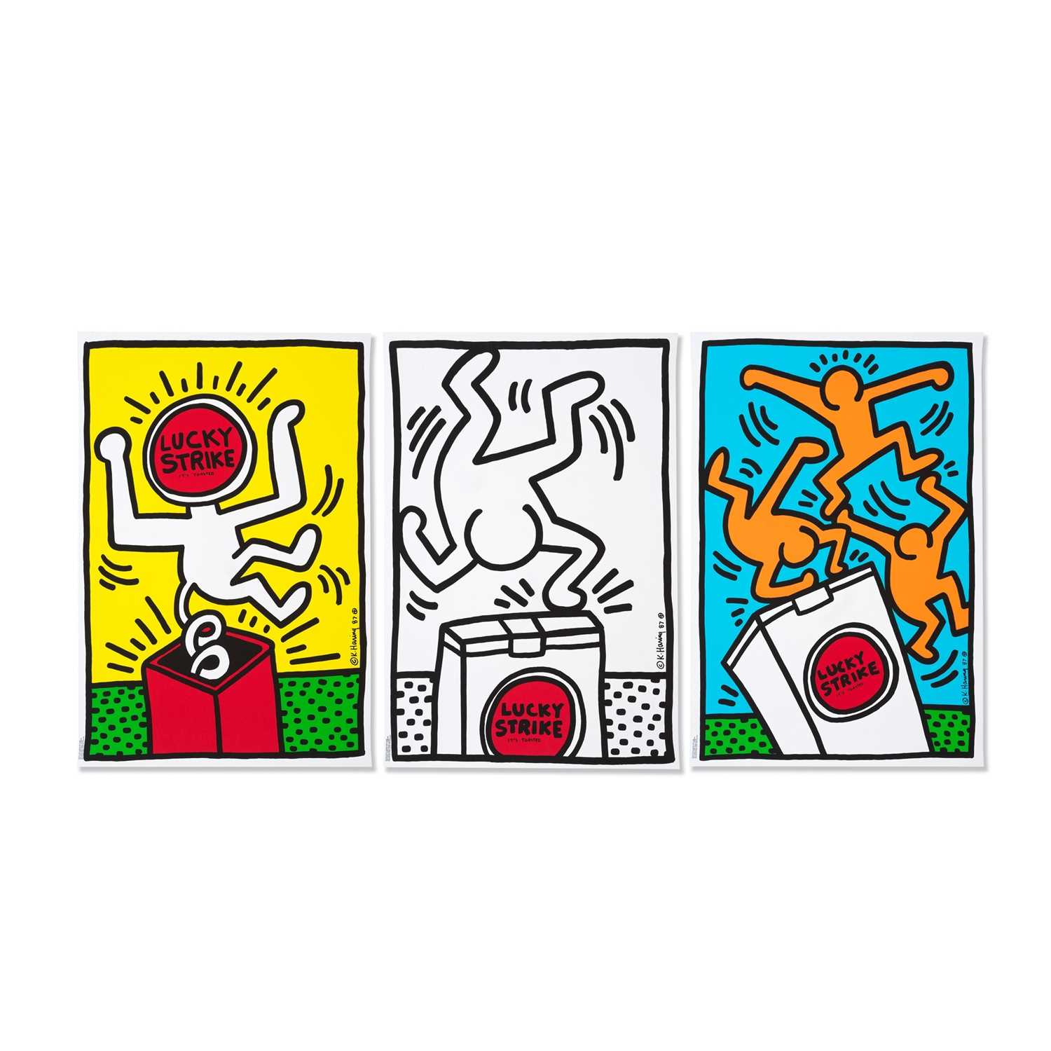 Lot 277 - Keith Haring (American 1958-1990), 'Lucky Strike (I, II & III)', 1987