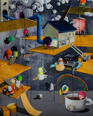 Lot 72a - Edgar Plans (Spanish 1977-), 'Street Artists I', 2024