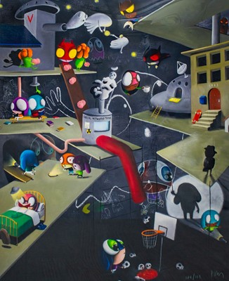 Lot 73a - Edgar Plans (Spanish 1977-), 'Street Artists II', 2024