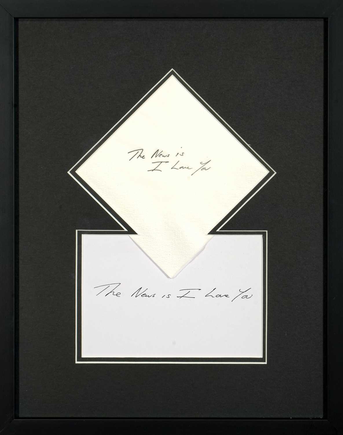 Lot 175 - Tracey Emin (British 1963-), 'The News Is I Love You', 2021