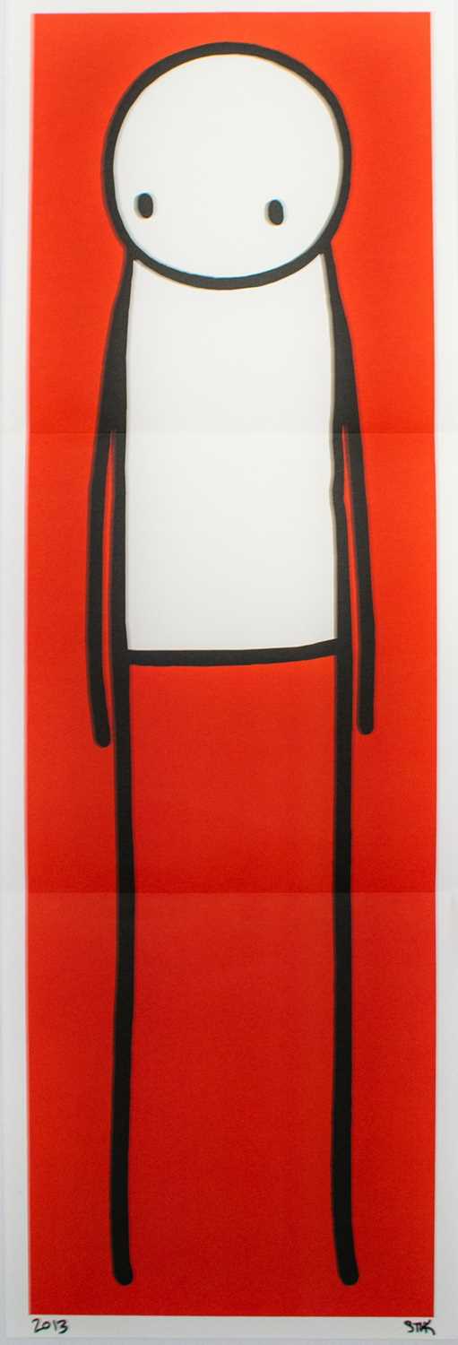 Lot 308 - Stik (British 1979-), 'Standing Figure (UK Big Issue Red), 2013