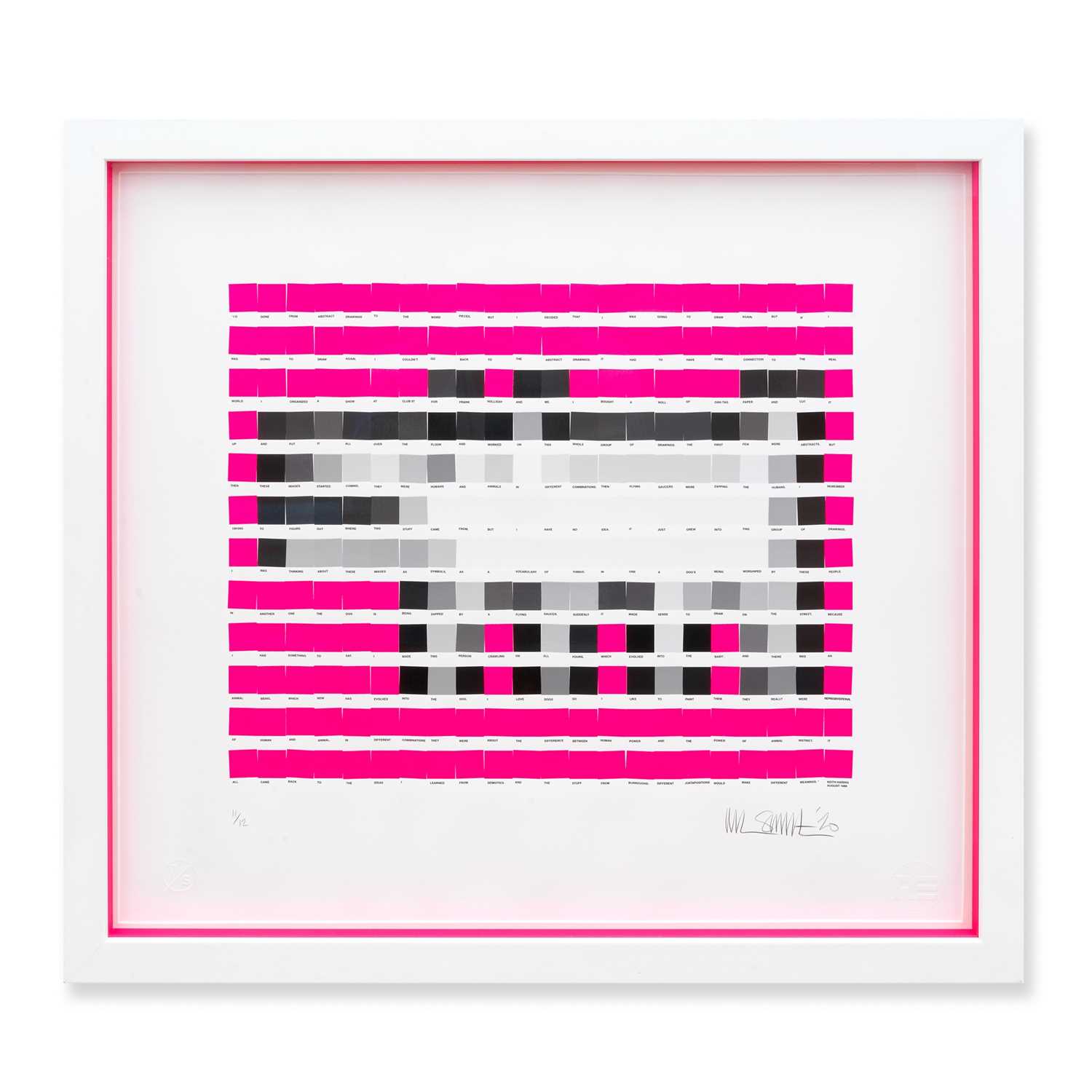 Lot 93-Nick Smith (British), 'Haring Dog (Pink)', 2020