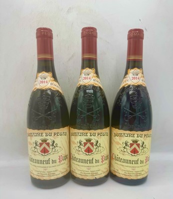 Lot 200 - 3 bottles 2014 Chateauneuf-du-Pape, Dmne de Pegau