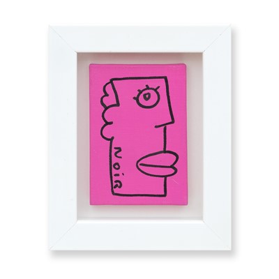 Lot 303 - Thierry Noir (French 1958-), 'Mini Canvas (Magenta)', 2020