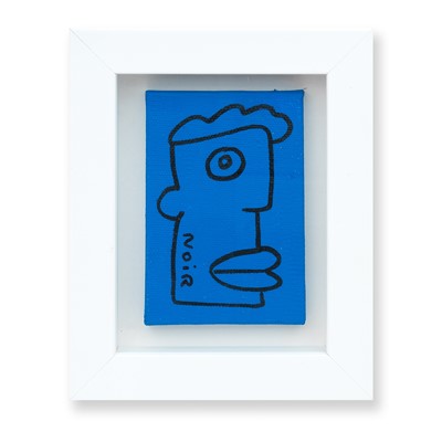 Lot 301 - Thierry Noir (French 1958-), 'Mini Canvas (Blue)', 2020