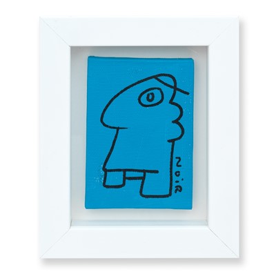 Lot 261 - Thierry Noir (French 1958-), 'Mini Canvas (Cerulean Blue)', 2020