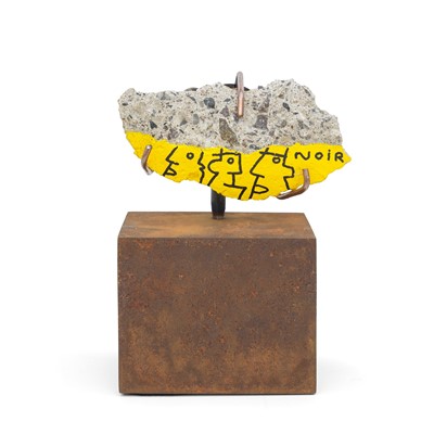 Lot 260 - Thierry Noir (French 1958-), 'Berlin Wall Chunk - Yellow', 2020