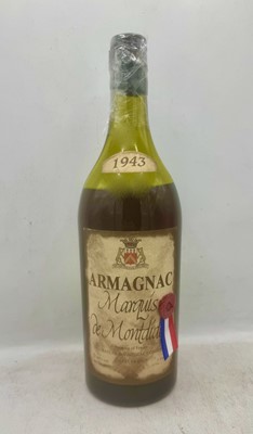 Lot 320 - 1 magnum 1943 Marquis de Montdidier Armagnac