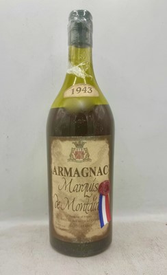 Lot 321 - 1 magnum 1943 Marquis de Montdidier Armagnac