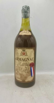 Lot 322 - 1 magnum 1943 Marquis de Montdidier Armagnac